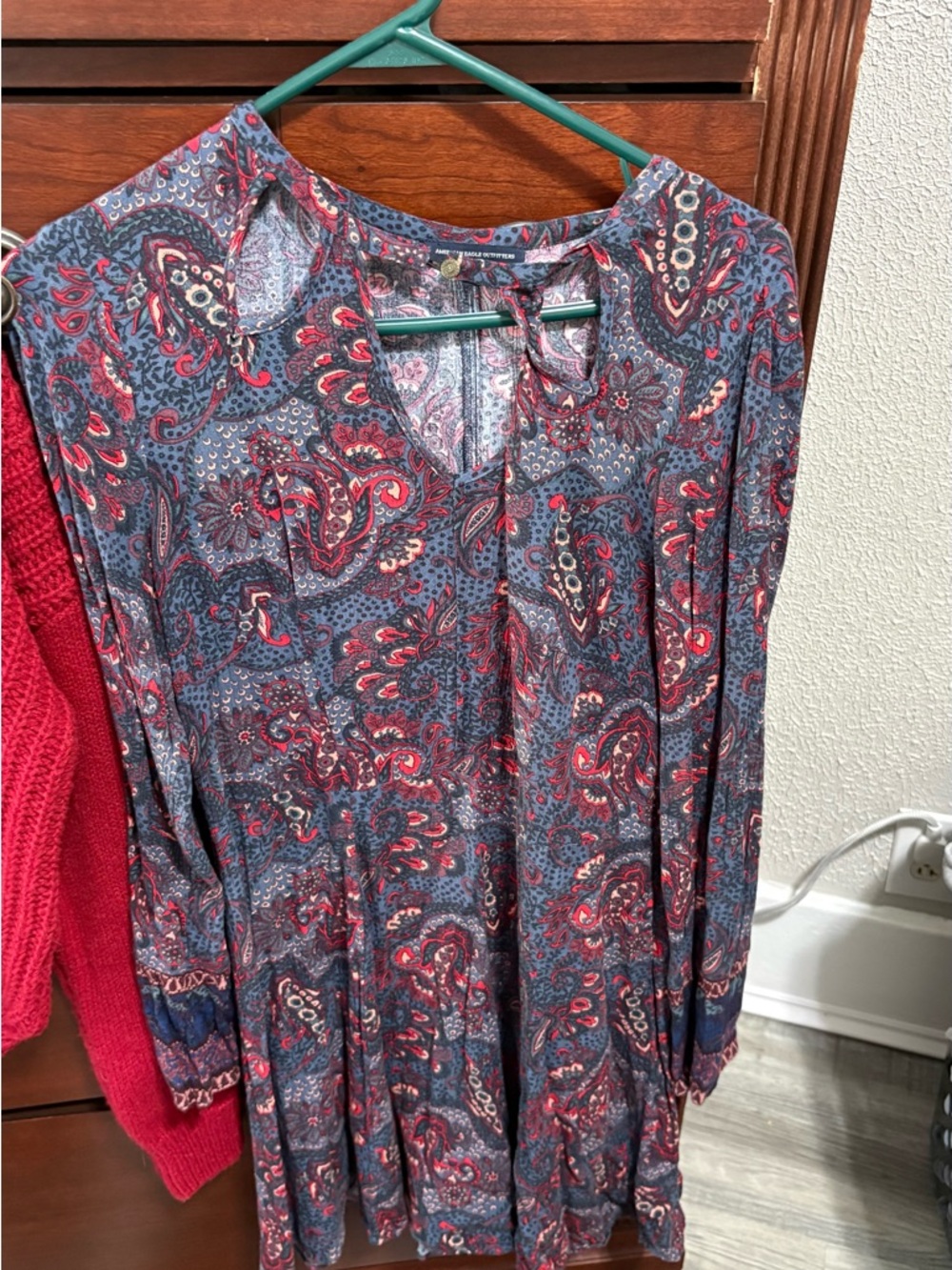 Women's Paisley Long-Sleeve dress